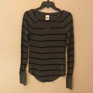 Victoria's Secret PINK Striped Long Sleeve Thermal